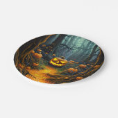 Assiettes En Carton Citrouilles de Halloween Déplaisant Jack-o'-lanter (Angle)