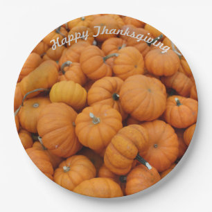 Assiettes En Carton Citrouilles de Thanksgiving