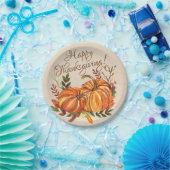 Assiettes En Carton Citrouilles de Thanksgiving (Fête)