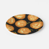 Assiettes En Carton Citrouilles d'Halloween (Angle)