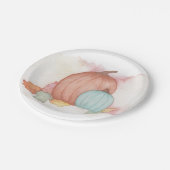 Assiettes En Carton Citrouilles et feuilles d'automne (Angle)