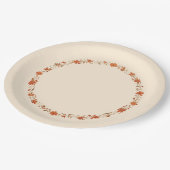 Assiettes En Carton Citrouilles et Feuilles de Thanksgiving (Angle)