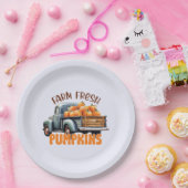 Assiettes En Carton Citrouilles frais - Camion rustique (Fête)