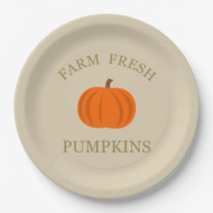 Assiettes En Carton Citrouilles frais de ferme automne
