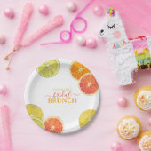 Assiettes En Carton Citrus Bridal Brunch Lemon Orange Fête des mariées (Fête)