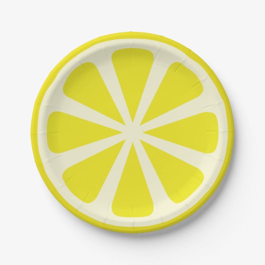 Assiettes En Carton Citrus Citrus Citrus Coupe 1er Plaques d'Anniversa (Devant)