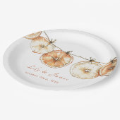 Assiettes En Carton Citrus d'automne rustique séché Orange Garland (Angle)