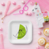 Assiettes En Carton Citrus Lime (Fête)