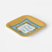 Assiettes En Carton Citrus & Marocain Blue Custom Party (Angulaire)