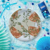 Assiettes En Carton Citrus orange et verdure (Fête)
