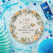 Assiettes En Carton Citrus, orange + fleur bébé shower mignonne (Fête)