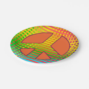 Assiettes En Carton CKC, Symbole de la paix 05-Papier Plaques