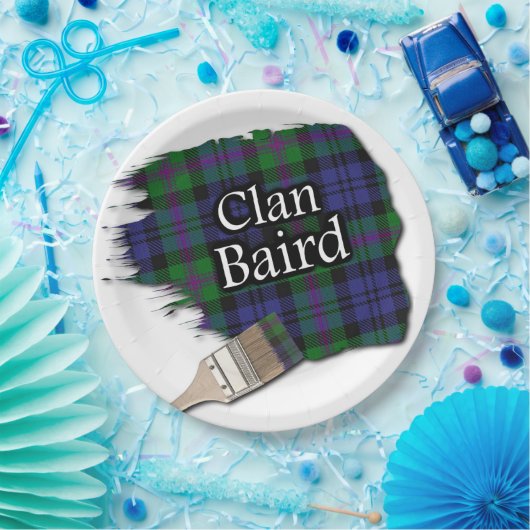 Assiettes En Carton Clan Baird Scottish Tartan Paint Brush (Fête)