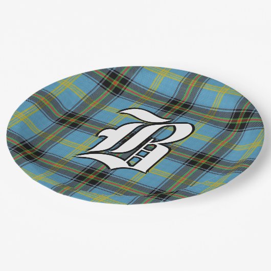 Assiettes En Carton Clan Bell Tartan Plaid (Angle)