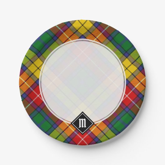 Assiettes En Carton Clan Buchanan Tartan (Devant)