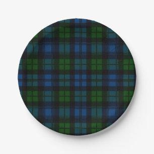 Assiettes En Carton Clan Campbell Military Tartan