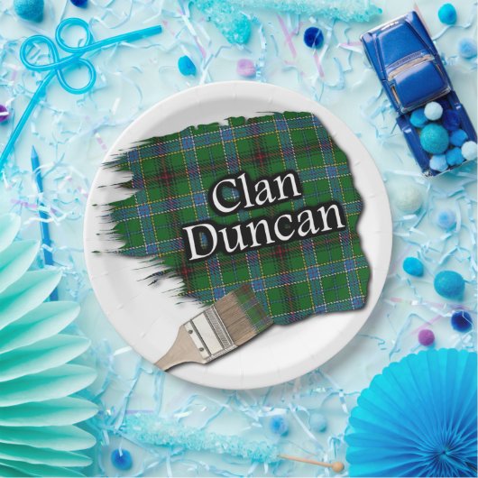 Assiettes En Carton Clan Duncan Scottish Tartan Paint Brush (Fête)
