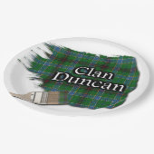 Assiettes En Carton Clan Duncan Scottish Tartan Paint Brush (Angle)