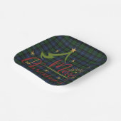 Assiettes En Carton Clan écossais Tartan Black Watch Un joyeux Noël (Angulaire)