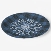 Assiettes En Carton Clan écossais Tartan MacKay Noël bleu (Angle)