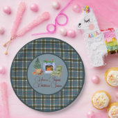 Assiettes En Carton Clan écossais Tartan Thompson Blue Christmas (Fête)