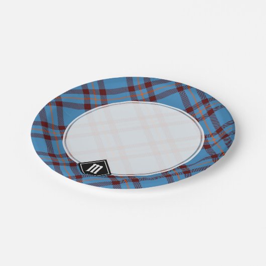 Assiettes En Carton Clan Elliot Plaques Tartan anciennes (Angle)