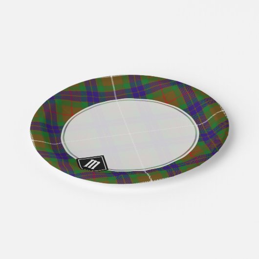 Assiettes En Carton Clan Fraser Chasse Tartan Plaques en papier (Angle)