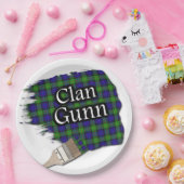 Assiettes En Carton Clan Gunn Scottish Tartan Paint Brush (Fête)