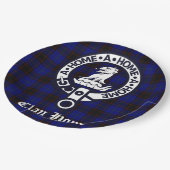 Assiettes En Carton Clan Home Crest Badge et Tartan (Angle)