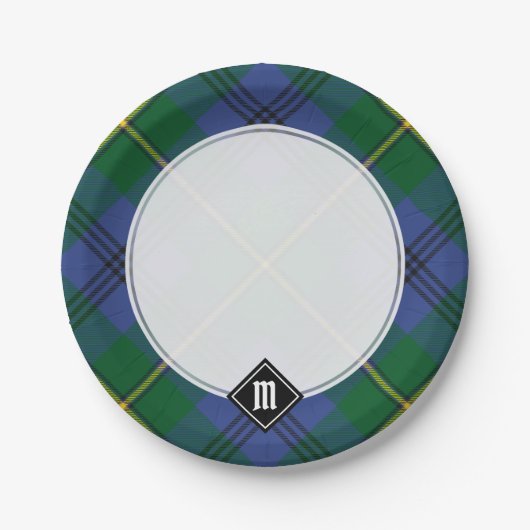 Assiettes En Carton Clan Johnston Plaques Tartan (Devant)