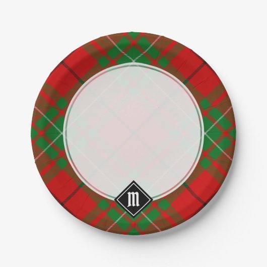 Assiettes En Carton Clan MacAulay Plaques Tartan (Devant)