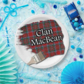 Assiettes En Carton Clan MacBean Scottish Tartan Paint Brush (Fête)