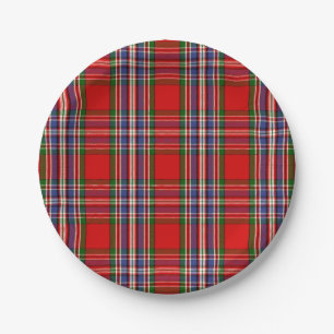 Assiettes En Carton Clan MacFarlane Tartan