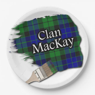 Assiettes En Carton Clan MacKay Scottish Tartan Paint Brush