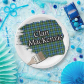 Assiettes En Carton Clan MacKenzie Scottish Tartan Paint Brush (Fête)