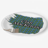 Assiettes En Carton Clan MacKenzie Scottish Tartan Paint Brush (Angle)