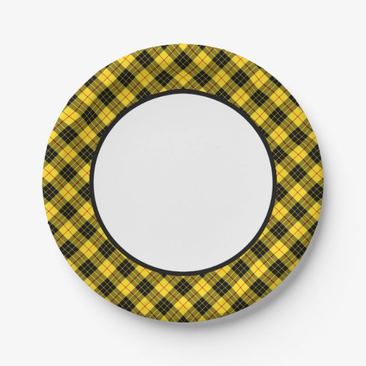 Assiettes En Carton Clan MacLeod Tartan Border (Devant)
