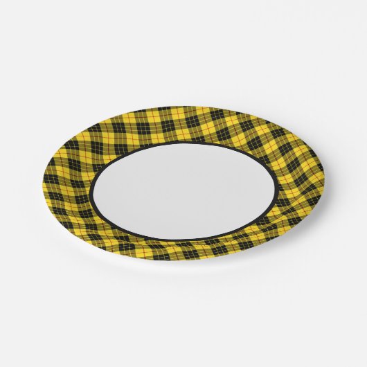 Assiettes En Carton Clan MacLeod Tartan Border (Angle)