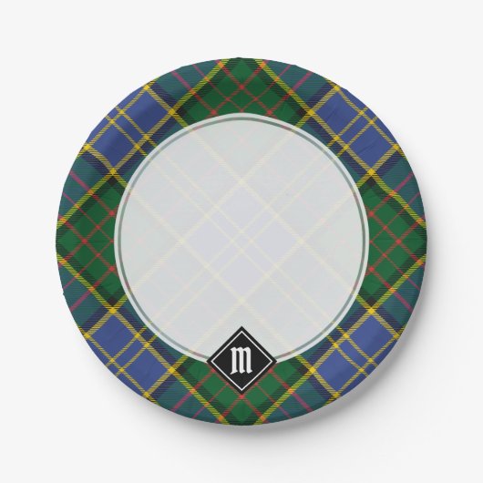 Assiettes En Carton Clan MacMillan Chasse Tartan (Devant)