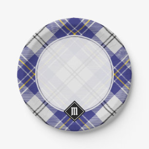 Assiettes En Carton Clan MacPherson Robe Bleue Tartan Plaques en papie