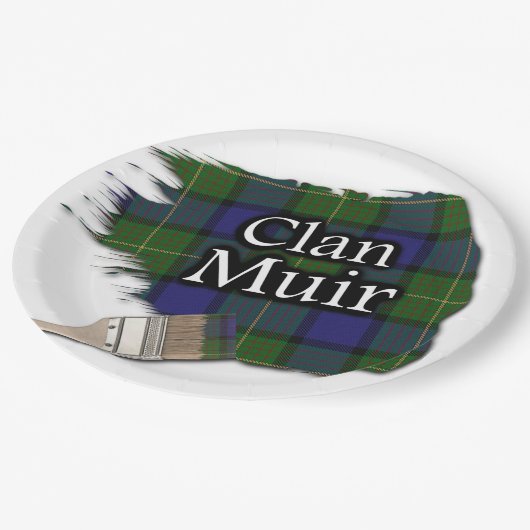 Assiettes En Carton Clan Muir Scottish Tartan Paint Brush (Angle)