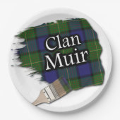 Assiettes En Carton Clan Muir Scottish Tartan Paint Brush (Devant)