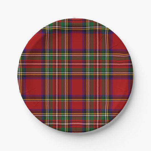 Assiettes En Carton Clan PixDezines stewart tartan (Devant)