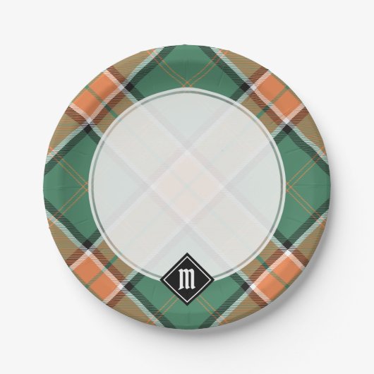 Assiettes En Carton Clan Pollock Tartan Plaques en papier (Devant)