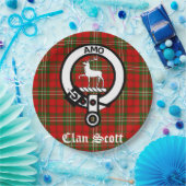 Assiettes En Carton Clan Scott Crest Badge et Tartan (Fête)