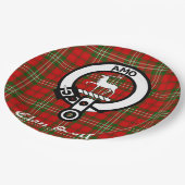 Assiettes En Carton Clan Scott Crest Badge et Tartan (Angle)