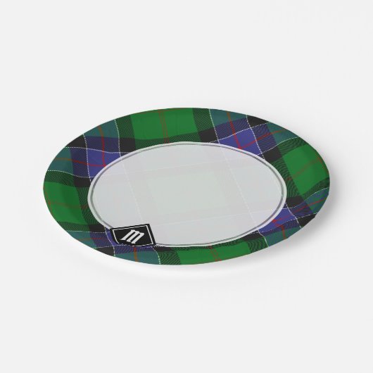 Assiettes En Carton Clan Sinclair Chasse Tartan (Angle)