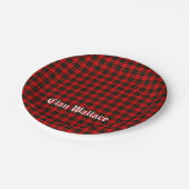 Assiettes En Carton Clan Wallace Tartan et le texte (Angle)