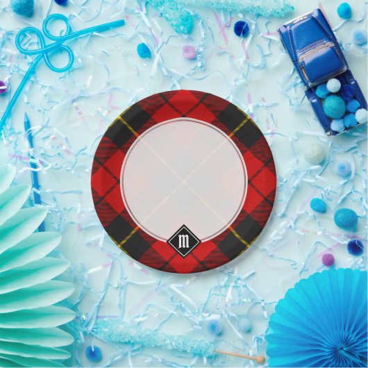Assiettes En Carton Clan Wallace Tartan Plaques en papier (Fête)