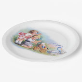 Assiettes En Carton Clapsaddle : Enfants jouant avec le lapin (Angle)